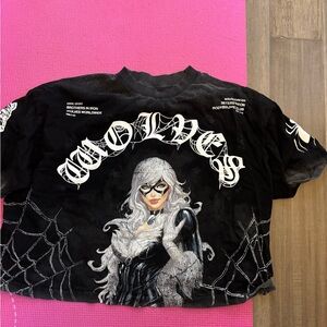 Darc Sport Black Graphic Crop Top